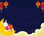 Rabbit in Mid-Autumn Festival Celebration