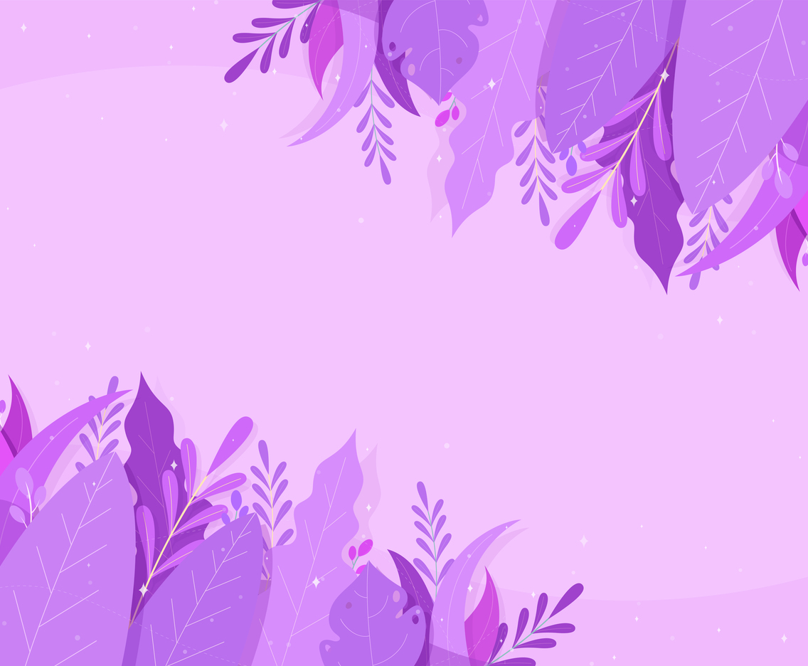 Pastel Purple Leaves Background Template Vector Art & Graphics |  