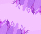 Pastel Purple Leaves Background Template