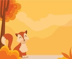 Autumn Fox Background