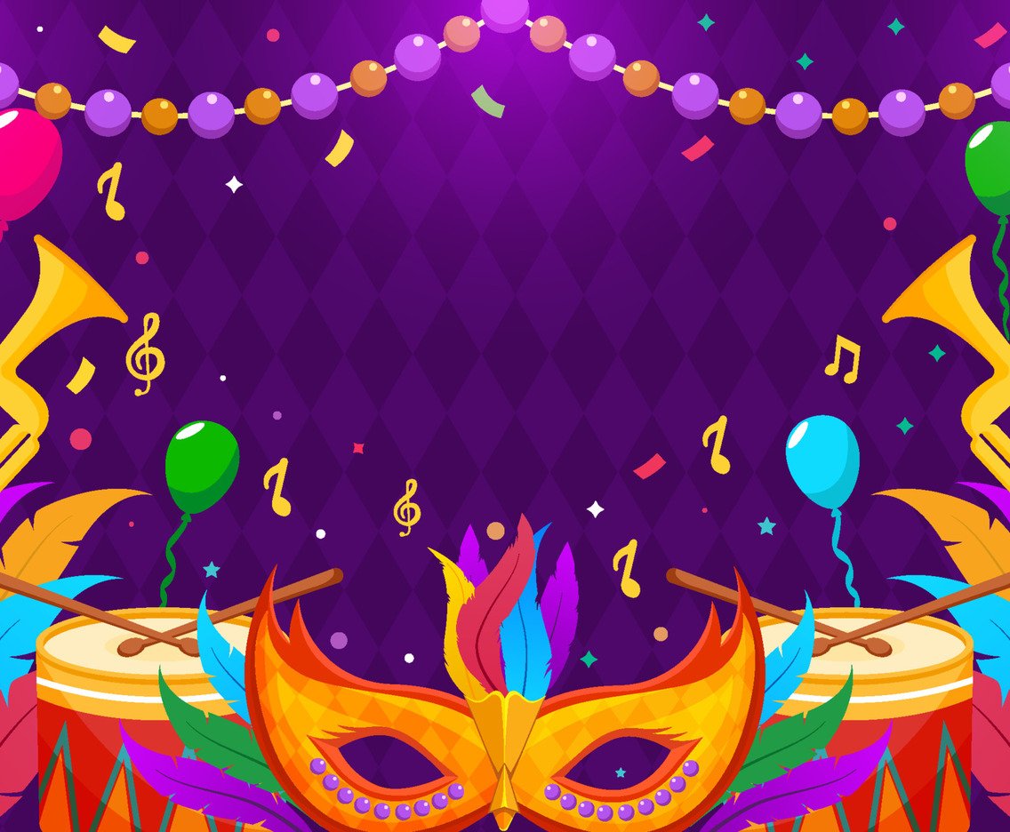 Mardi Gras Carnival Music Background