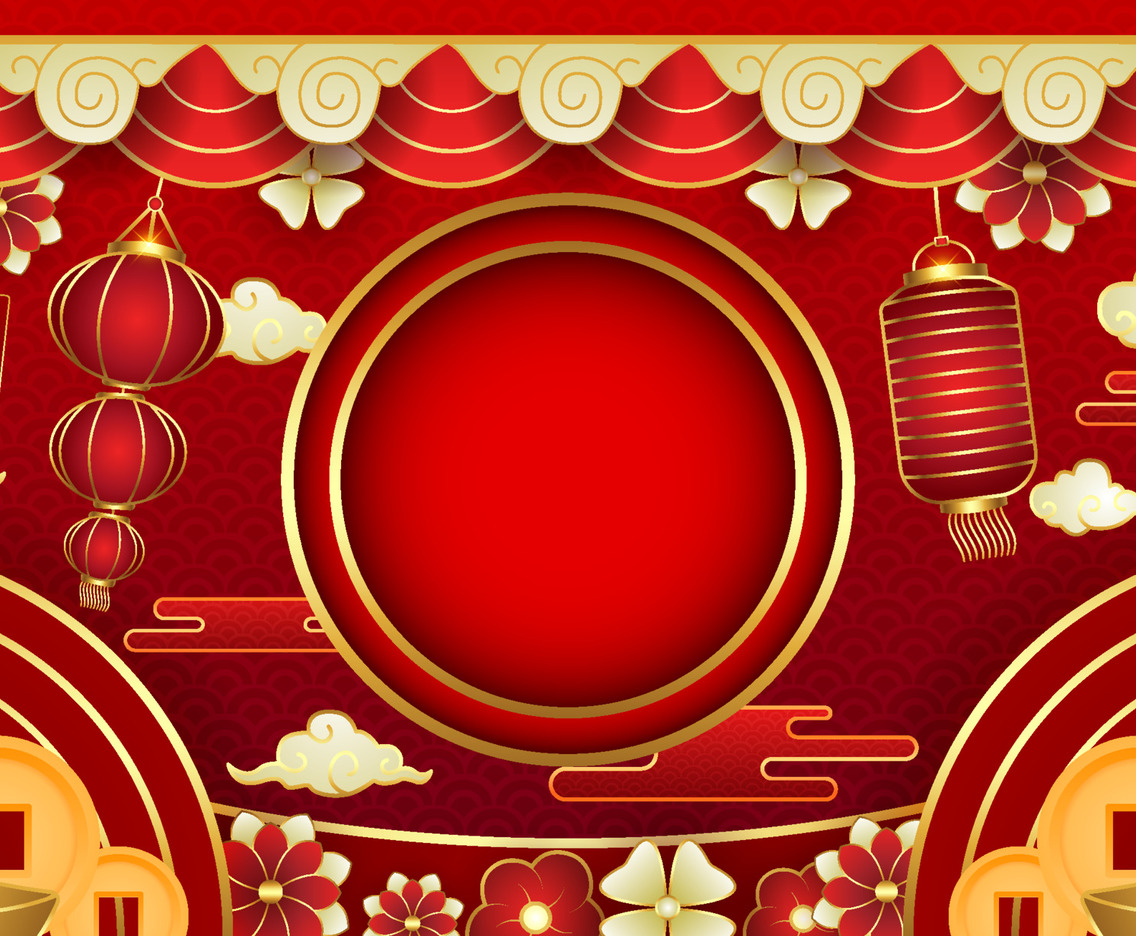 Chinese New Year Background Vector Art & Graphics 
