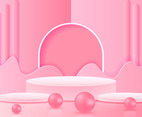 Pink Background 3D Concept