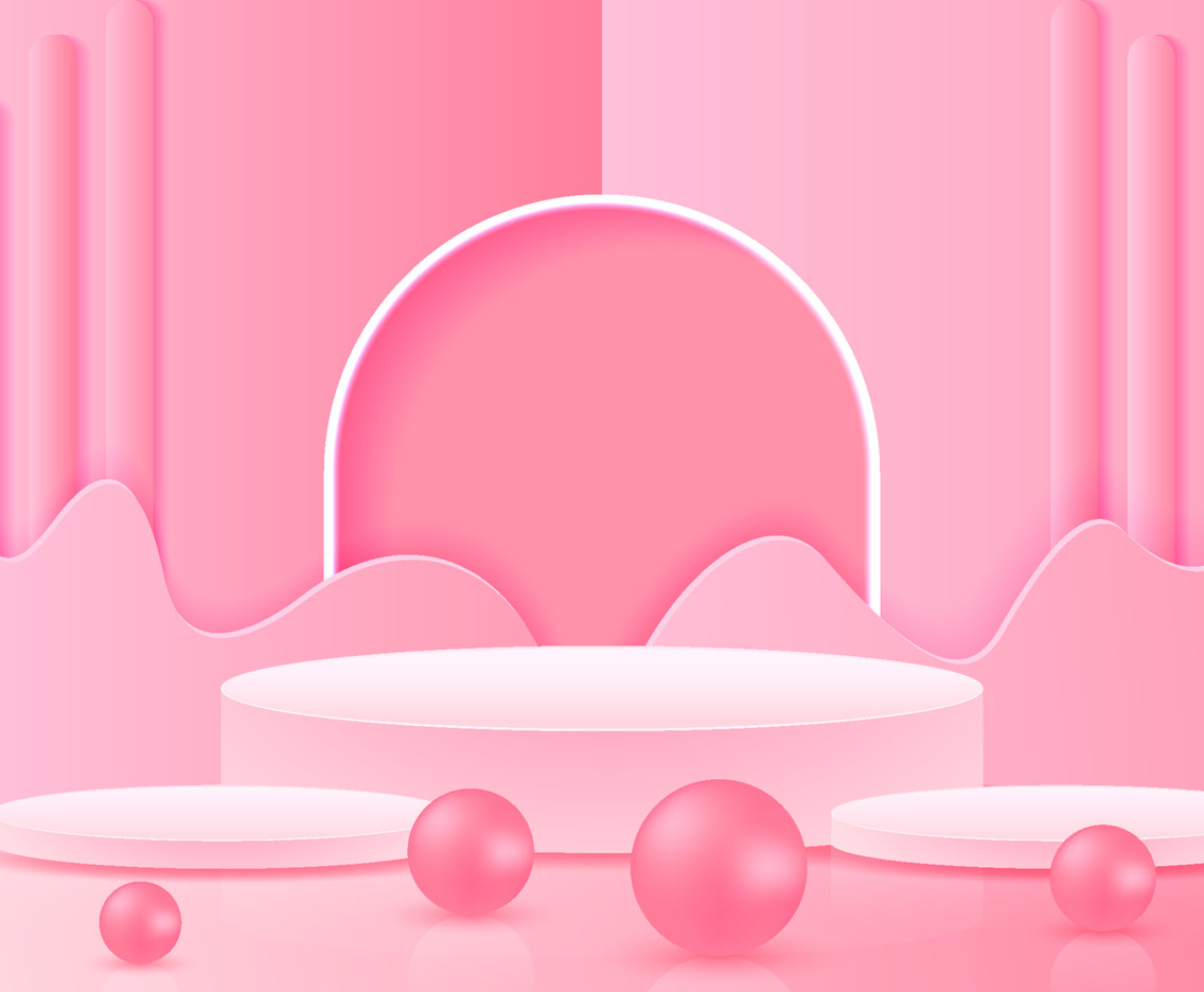 Pink Background 3D Concept