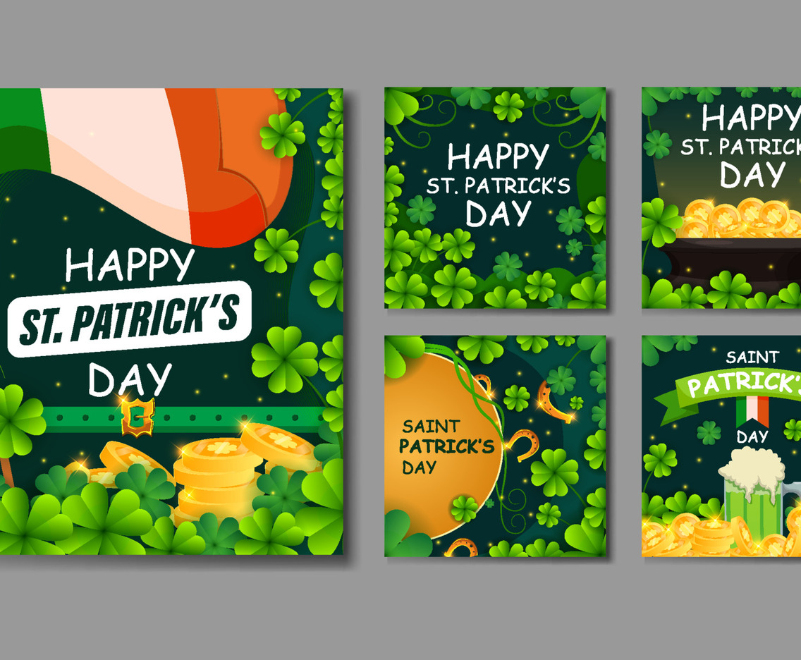 St Patrick Day Shamrock Clover Social Media