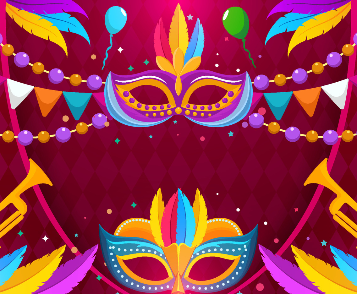 Mardi Gras Carnival Background