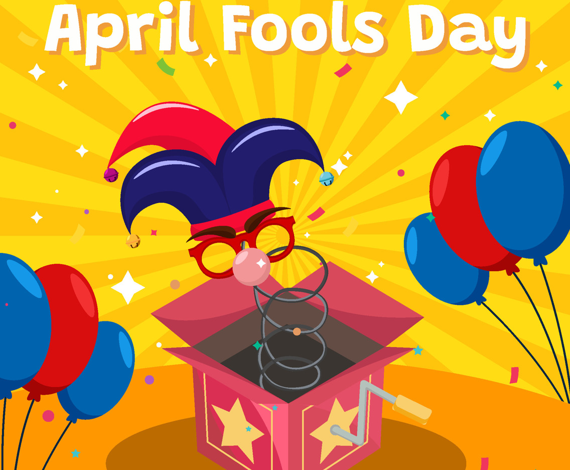 April Fools Day Background Vector Art & Graphics 