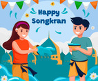 Songkran Festival Concept