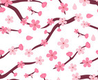 Seamless Pattern Spring Floral Cherry Blossom