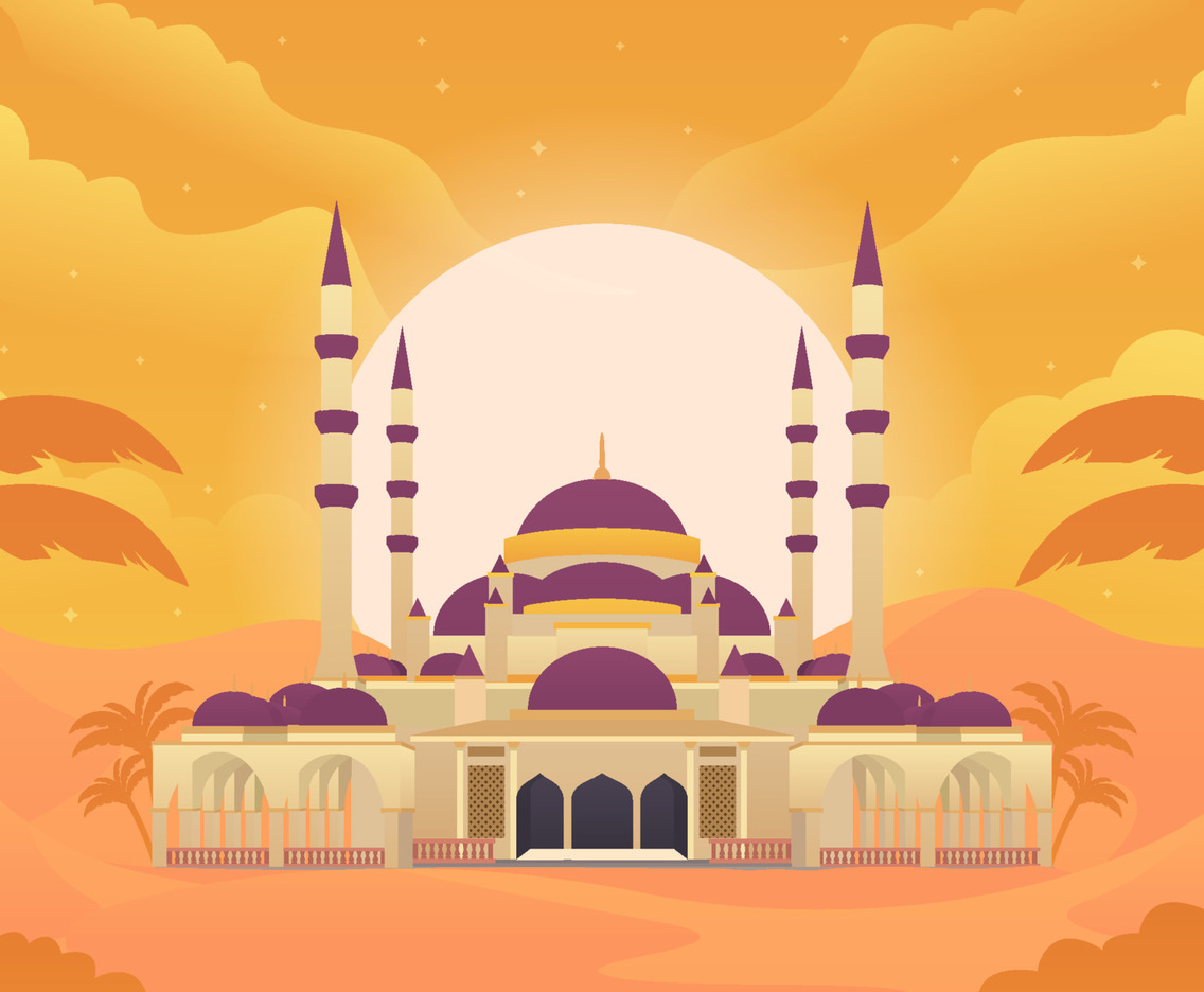 Desert Mosque Background