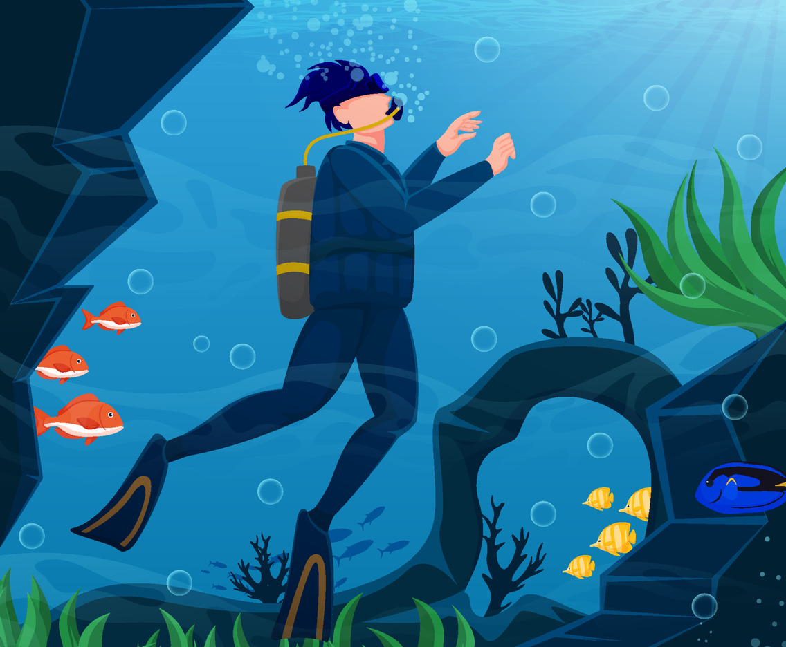 Character Focus Diver Concept