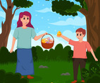 Family Activity Egg Hunt Concept