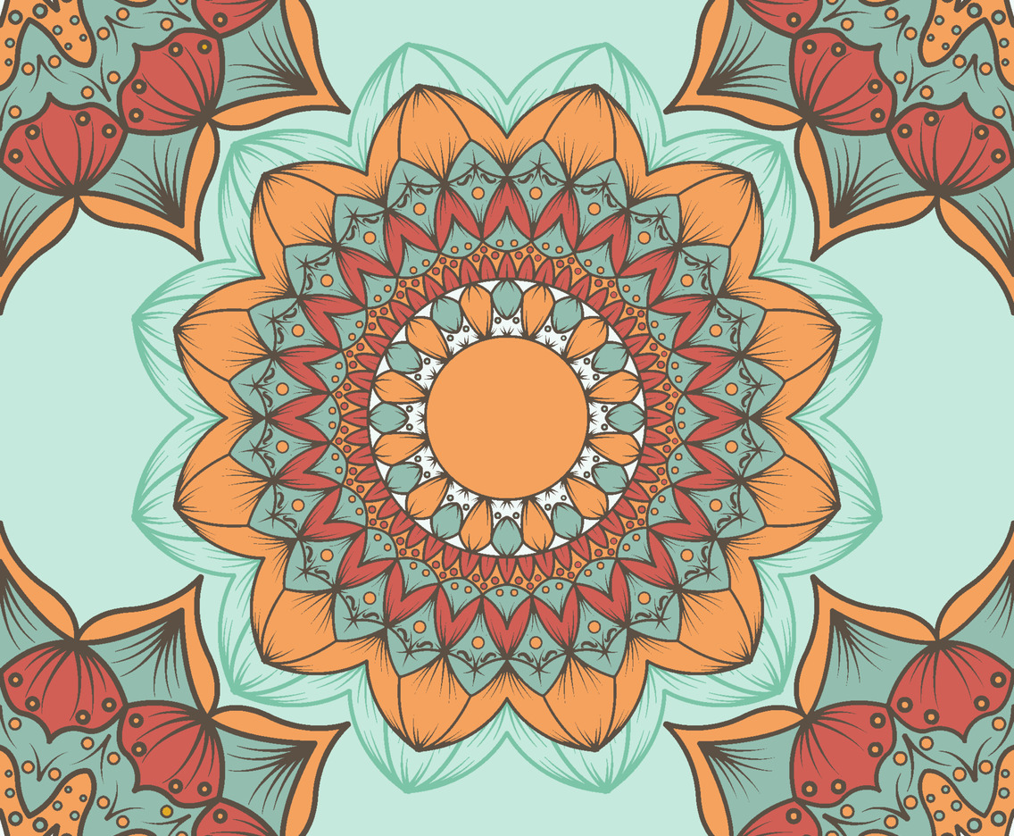 Mandala Zentangle Background