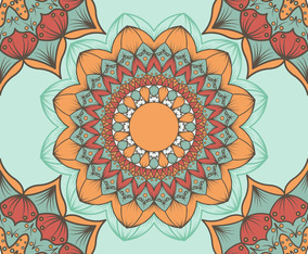 Mandala Zentangle Background