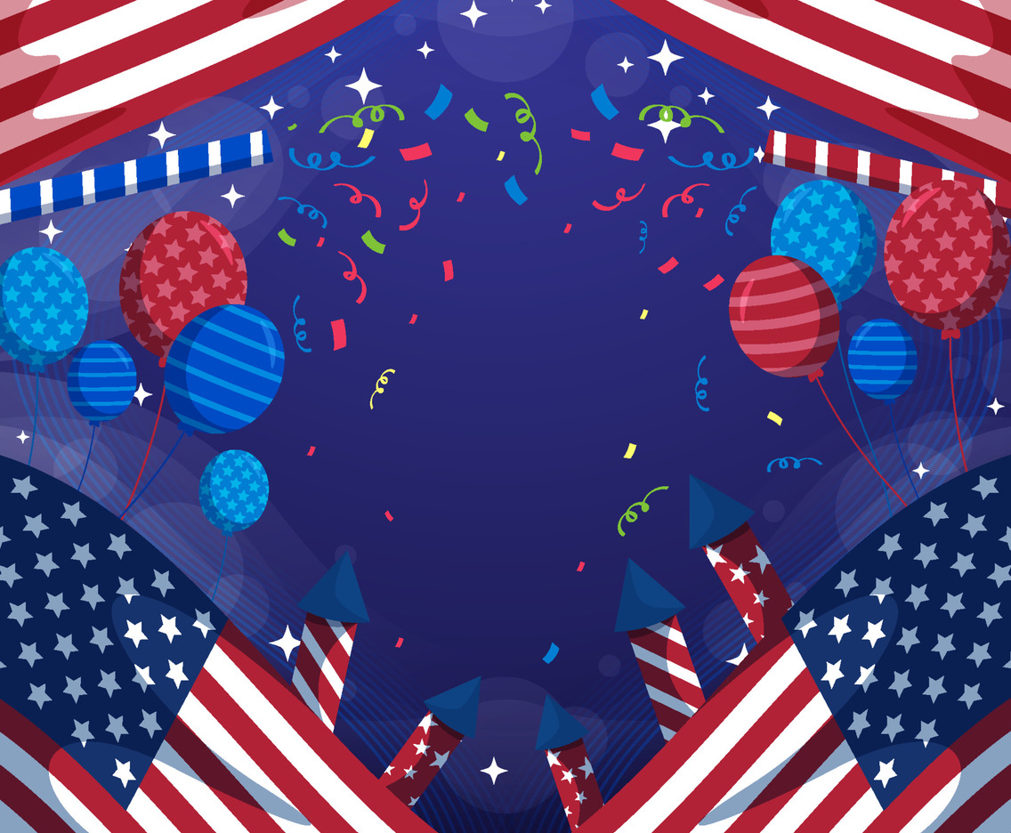 Usa 4th Of July Background Vector Art & Graphics 