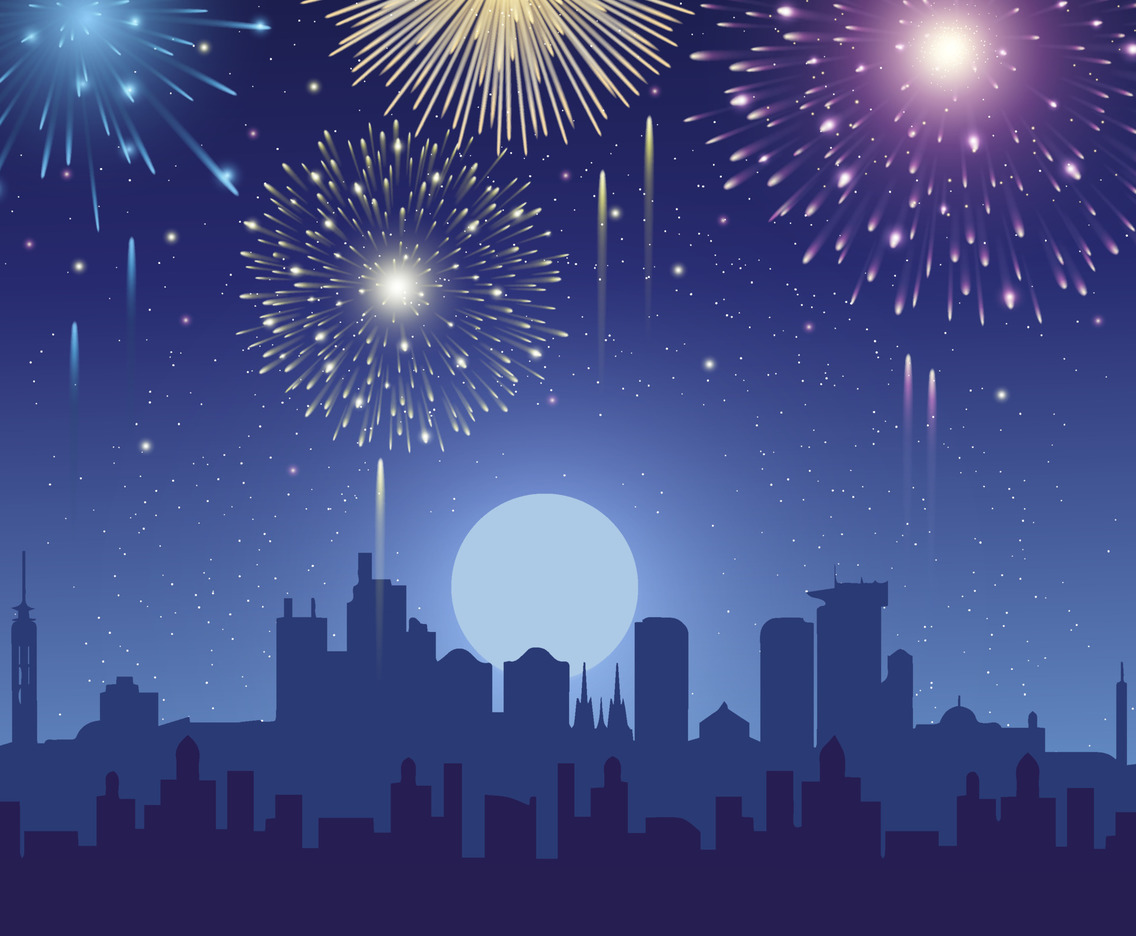 Fireworks Party Background