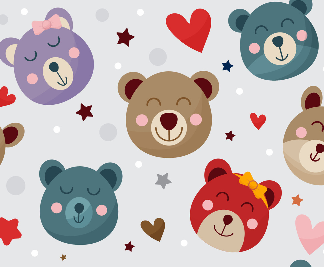Teddy Bear Seamless Background