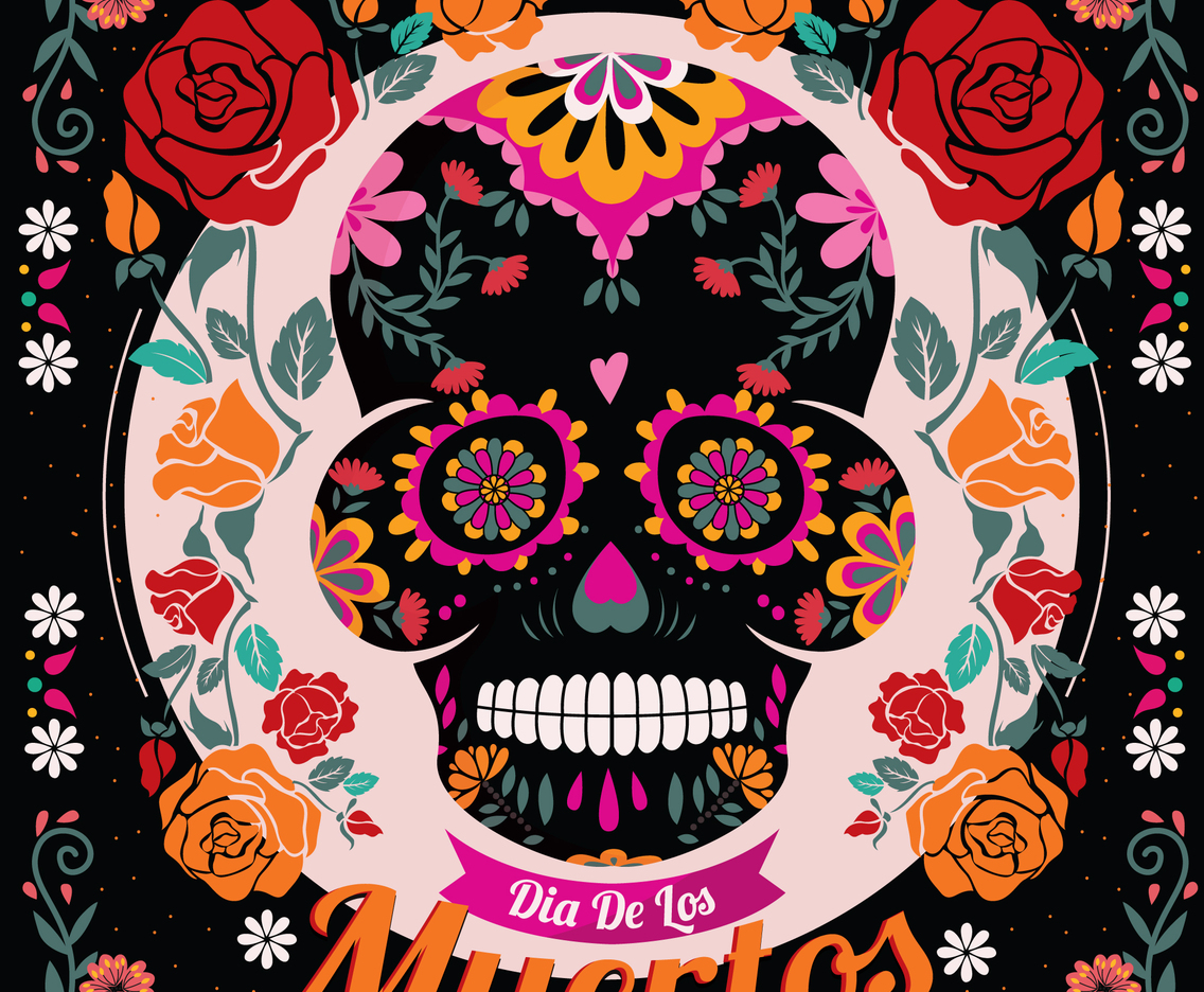 Dia De Los Muertos Sugar Skull Illustration