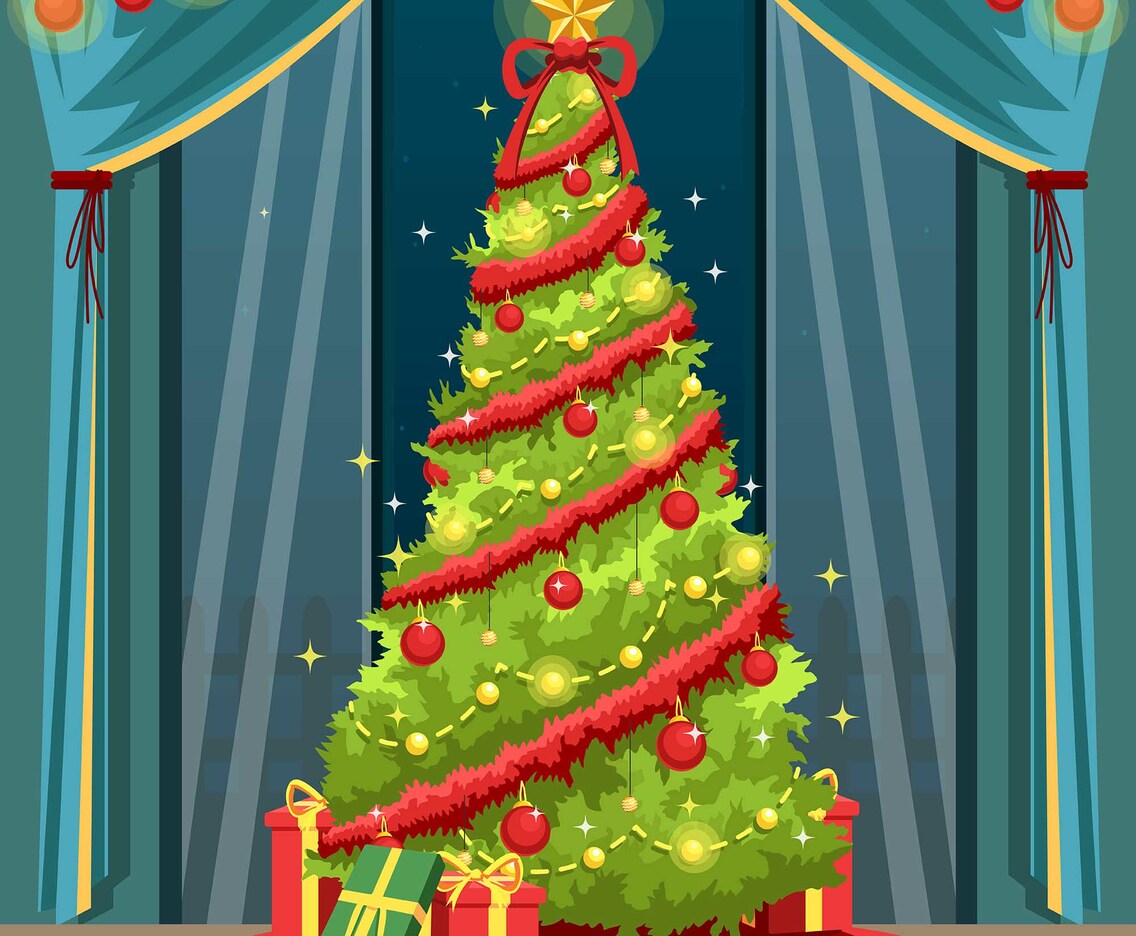 Decorate The Christmas Tree Illustration