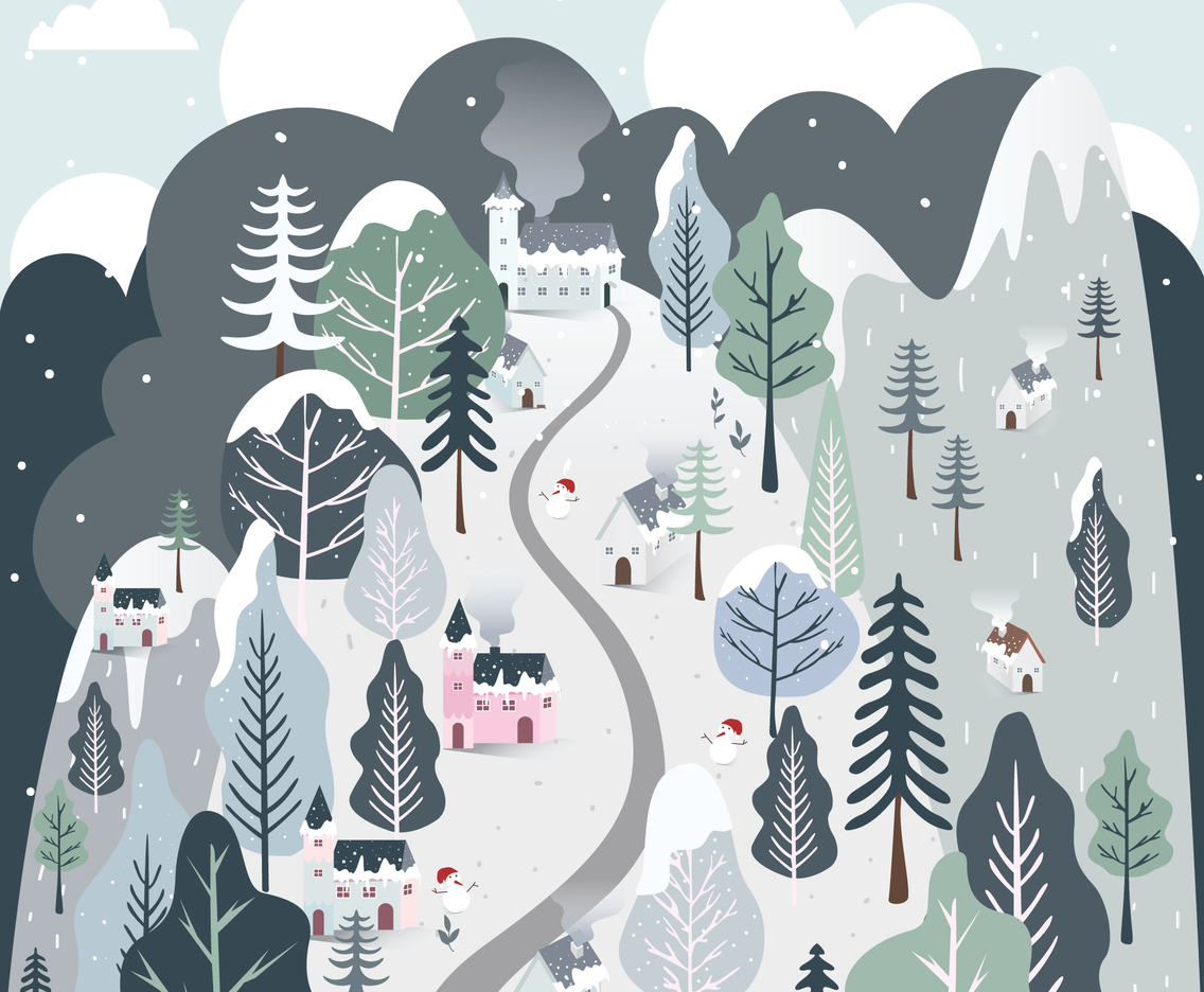 Winter Scenery of The Mountain