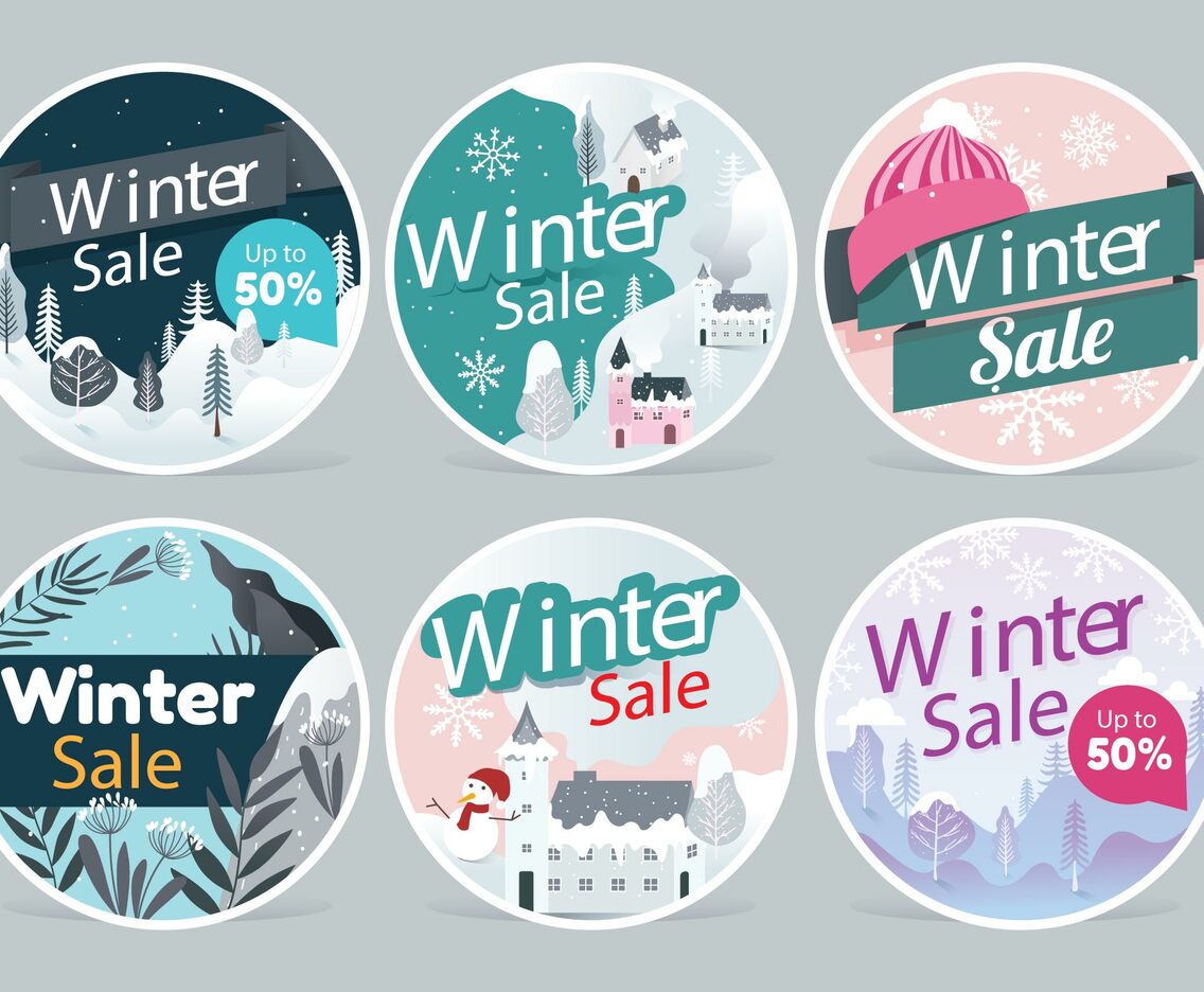 Festive Winter Sale Lable
