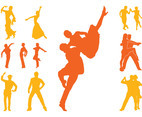 Latin Dancers Silhouettes