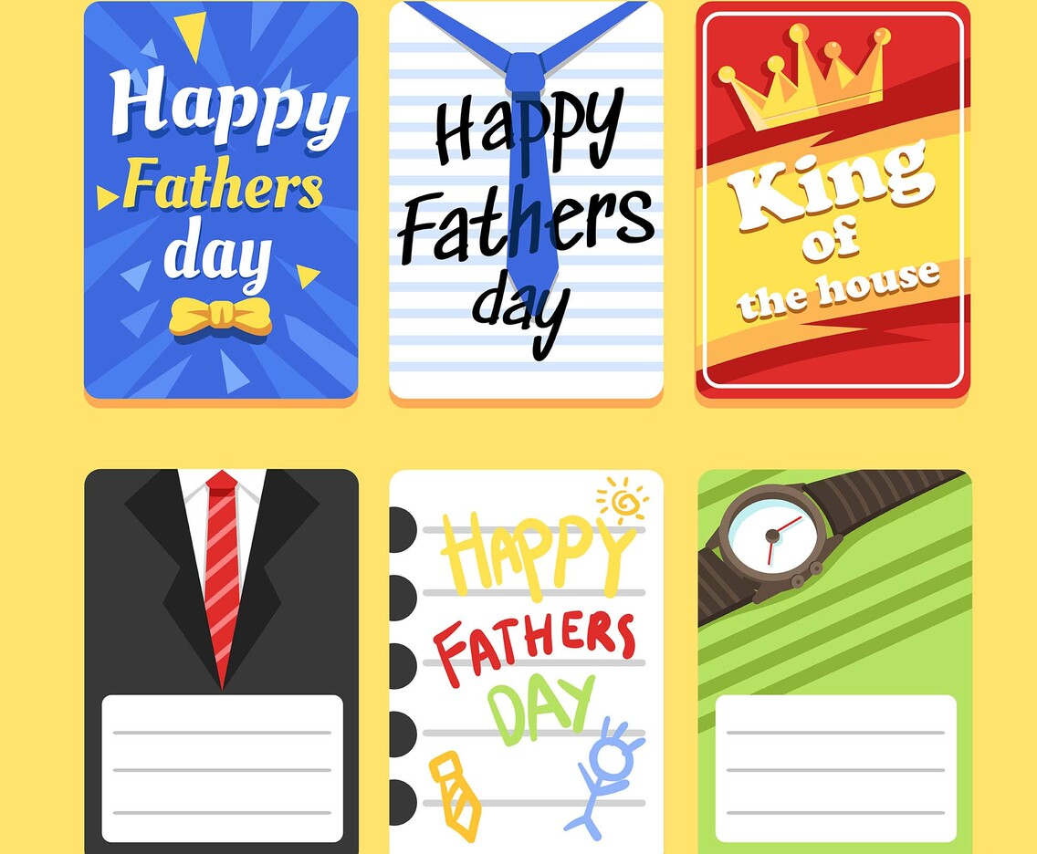 Creative Colorful Card For Fathers Day