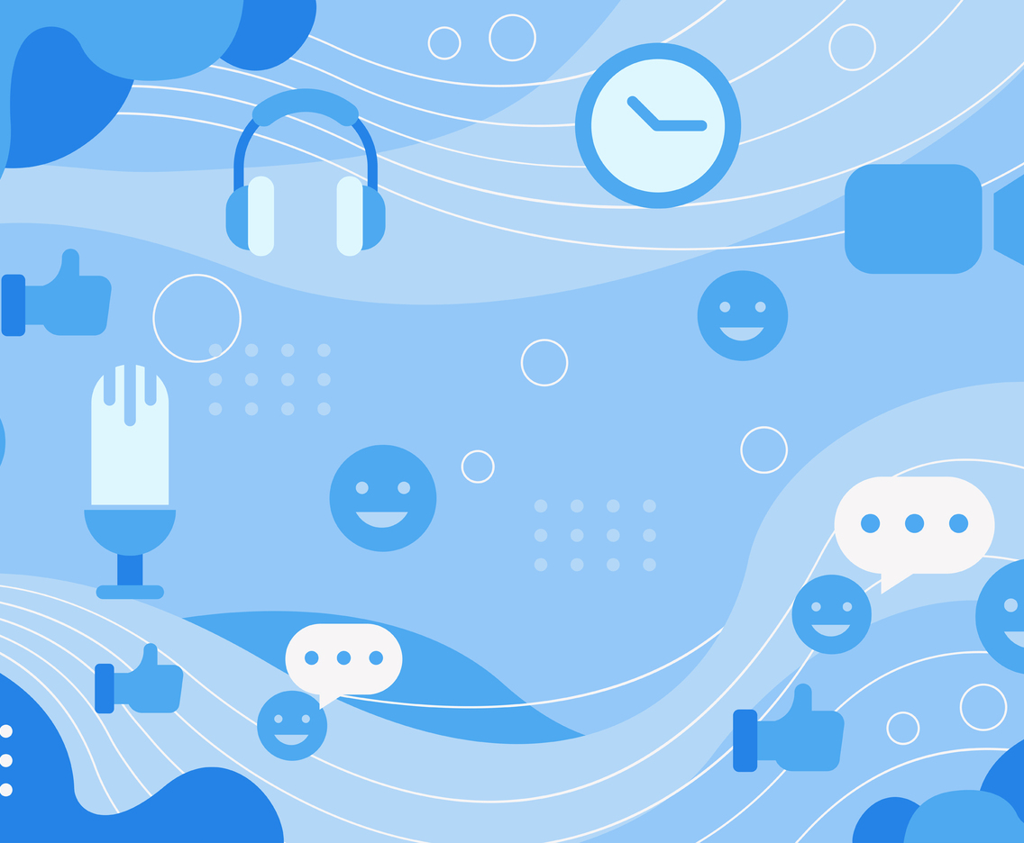 E-meeting Blue Wave background with Icon Accent