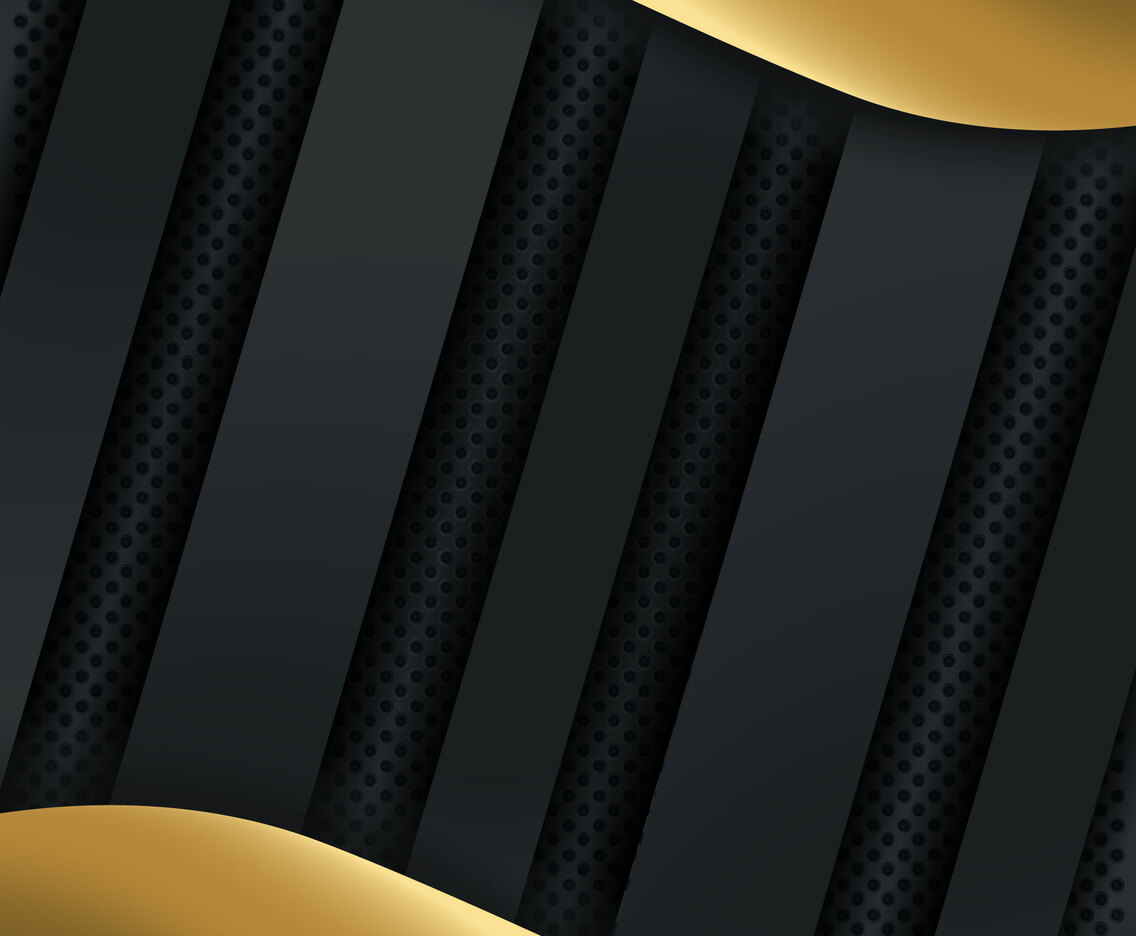 Gold Wave on Dark Realistic Effect Background