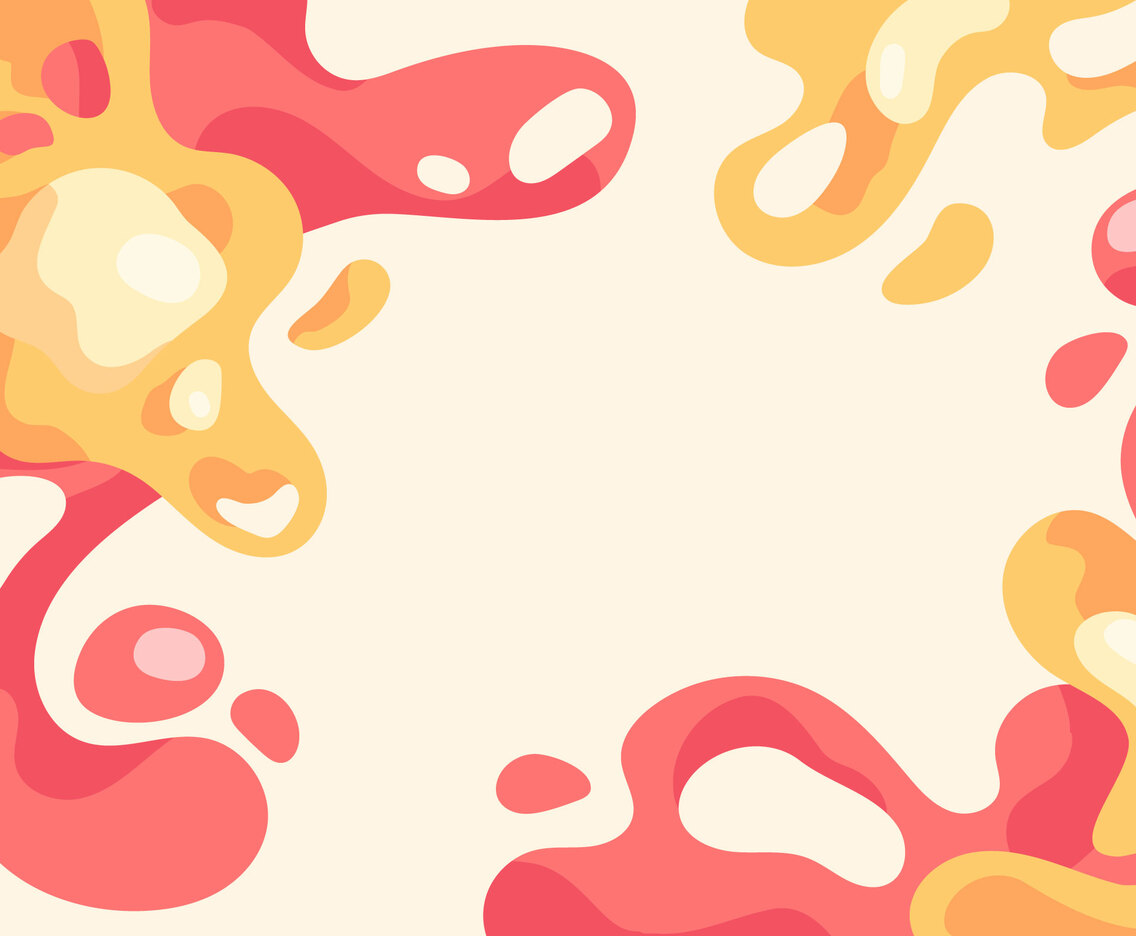 Fluid Red and Yellow Flat Color Background