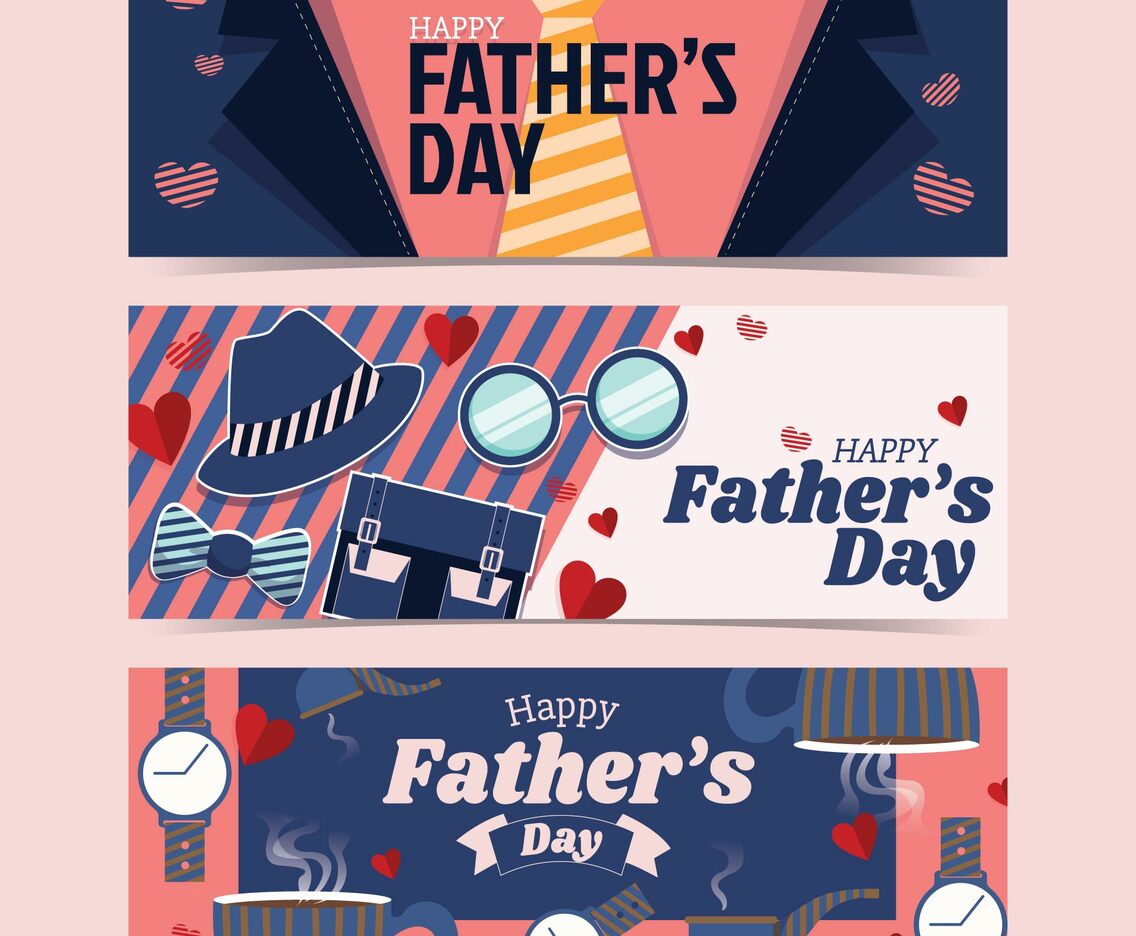 Happy Father's Day Cute Banner