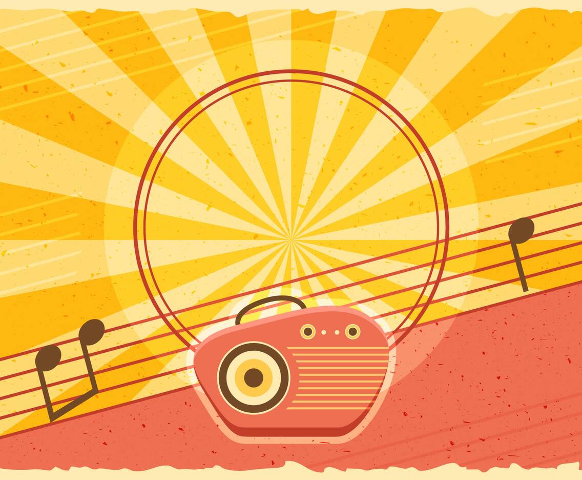 Vintage and Retro Music Radio Background