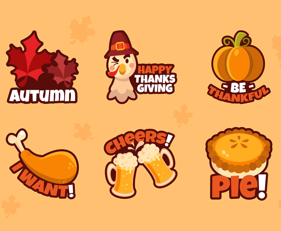 Fun Sticker Pack for Thanksgiving