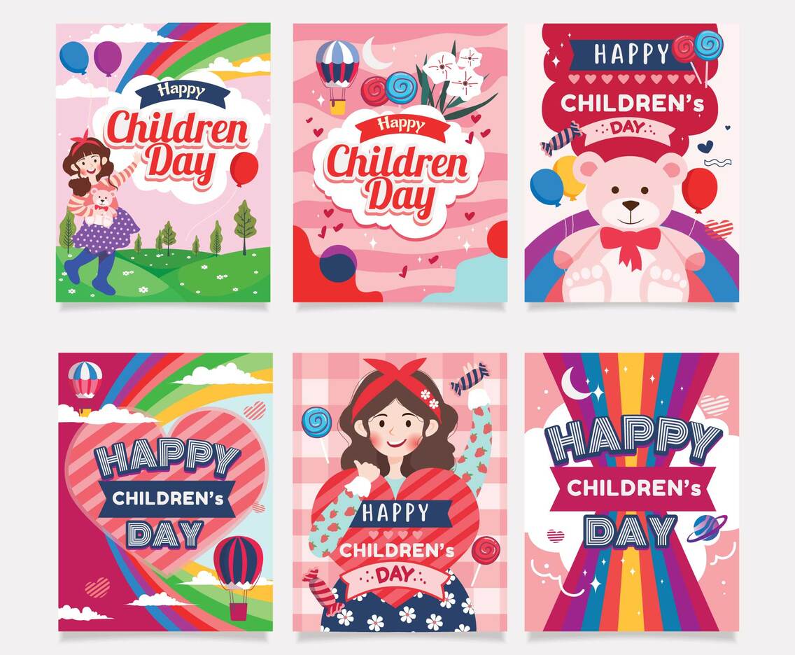 Happy Children Day Card Design Collections
