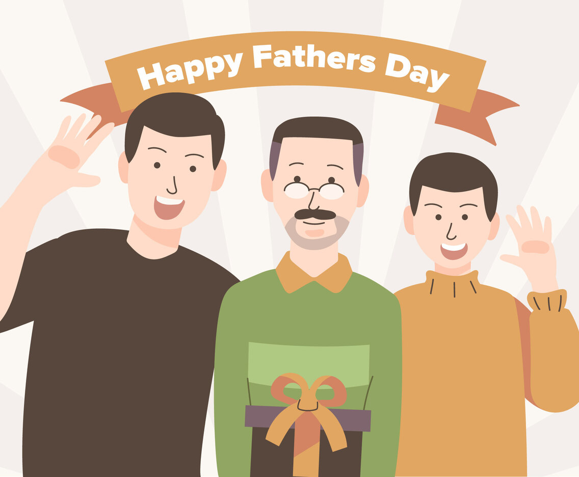 Sons Celebrating Father's Day Together
