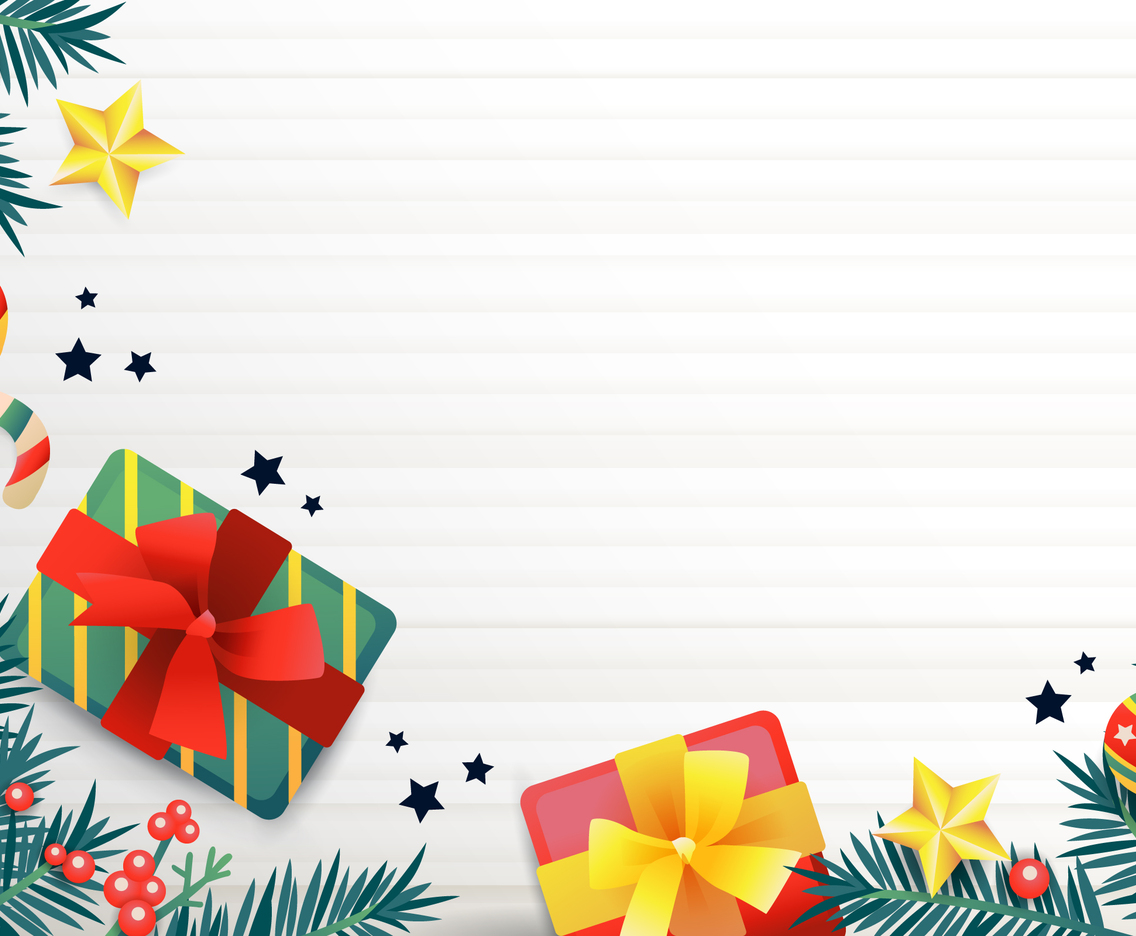 Christmas Concept on White Wooden Table