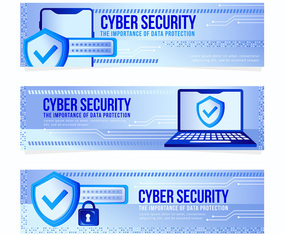 Cyber Security Set of Banners