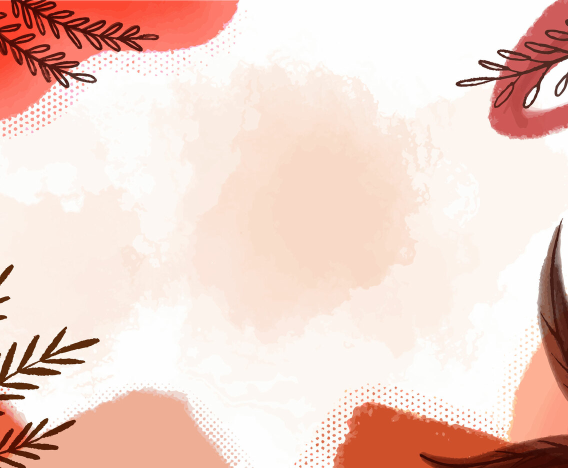 Hand-drawn Watercolor Shape and Foliages