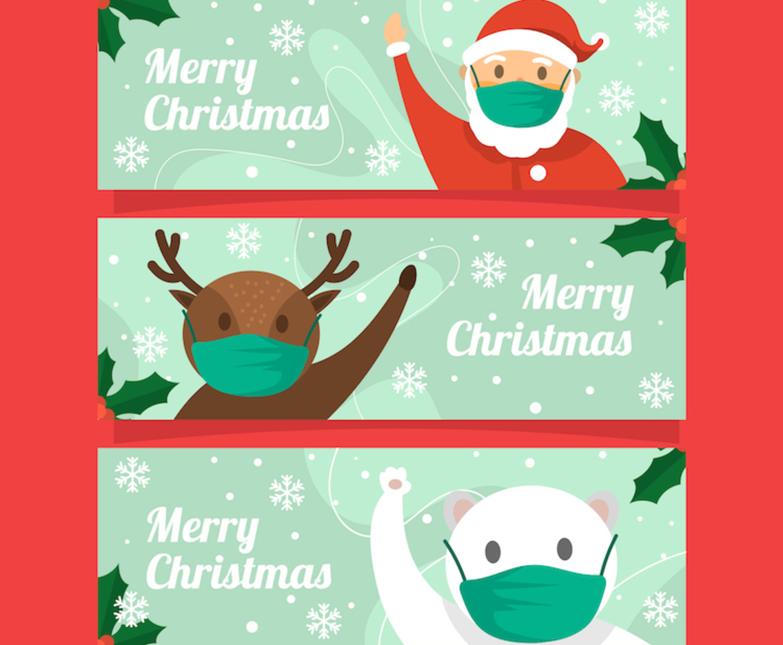 Cute Christmas Banner Collection with New Normal Protocol