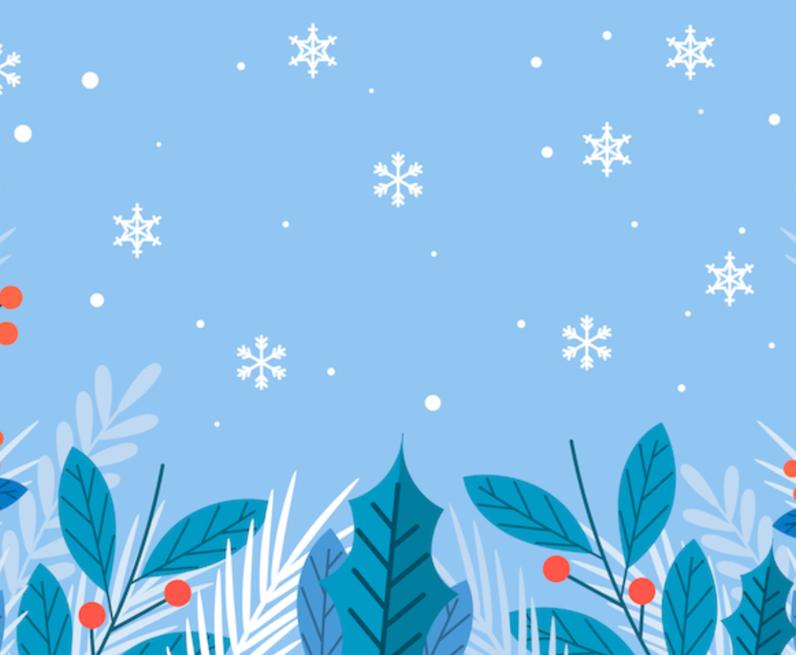 Winter Season Floral Background