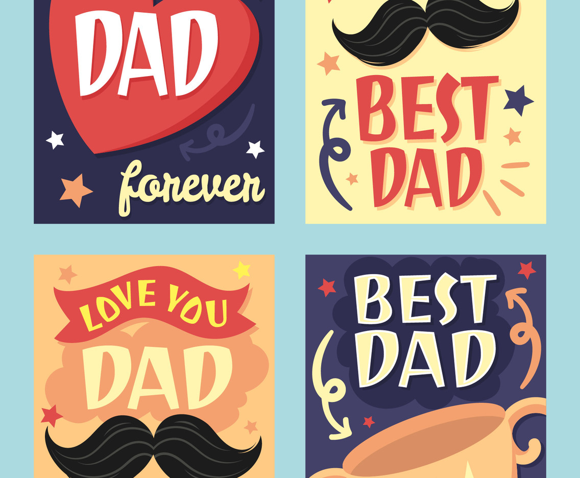 Vintage Style Fathers Day Greeting Card Collection
