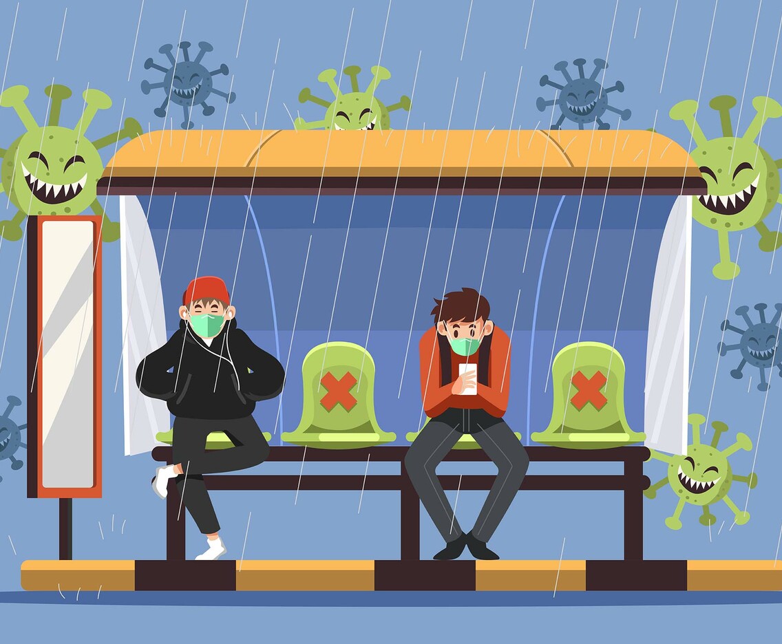 New Normal Protocol in a Bus Stop