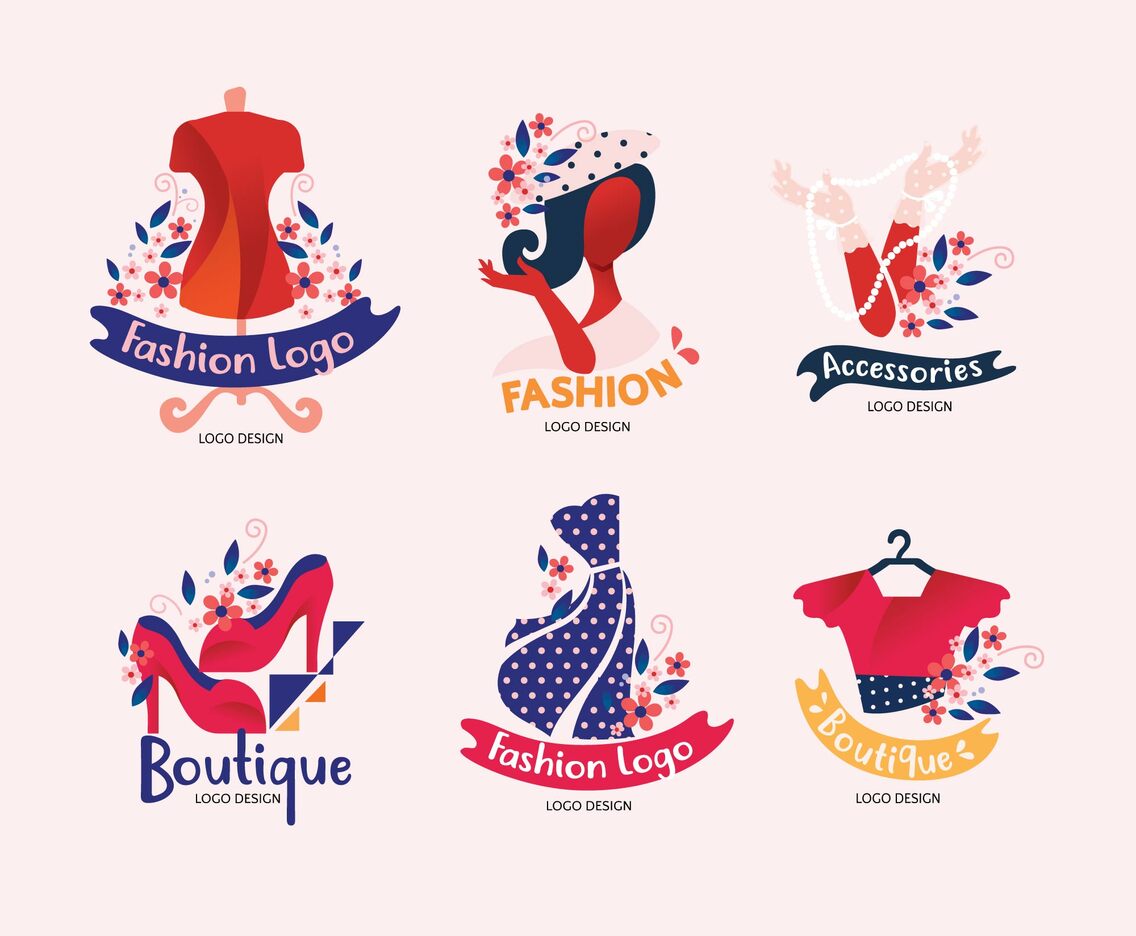 Fashion Design Logo with Unique Shape and Color