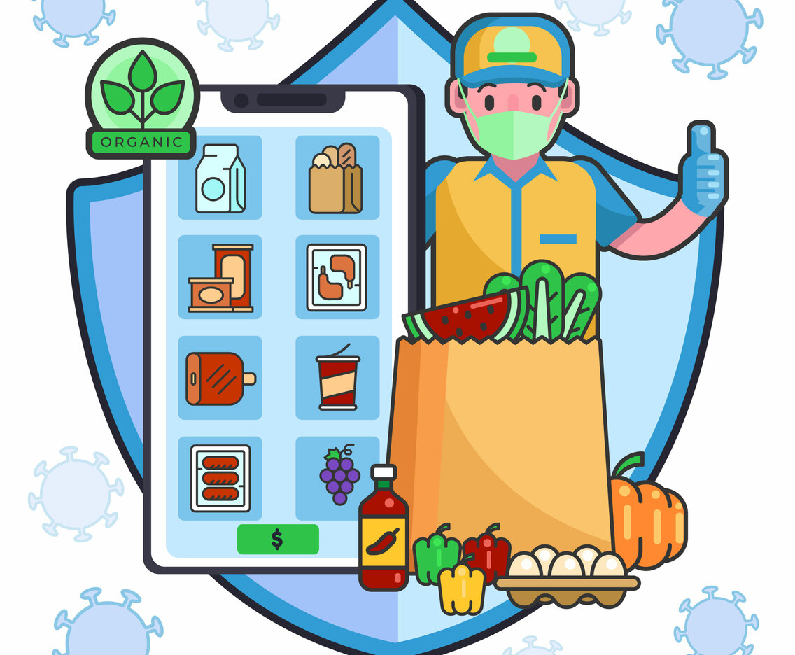 Online Groceries Delivery with Covid-19 Protocol Protection