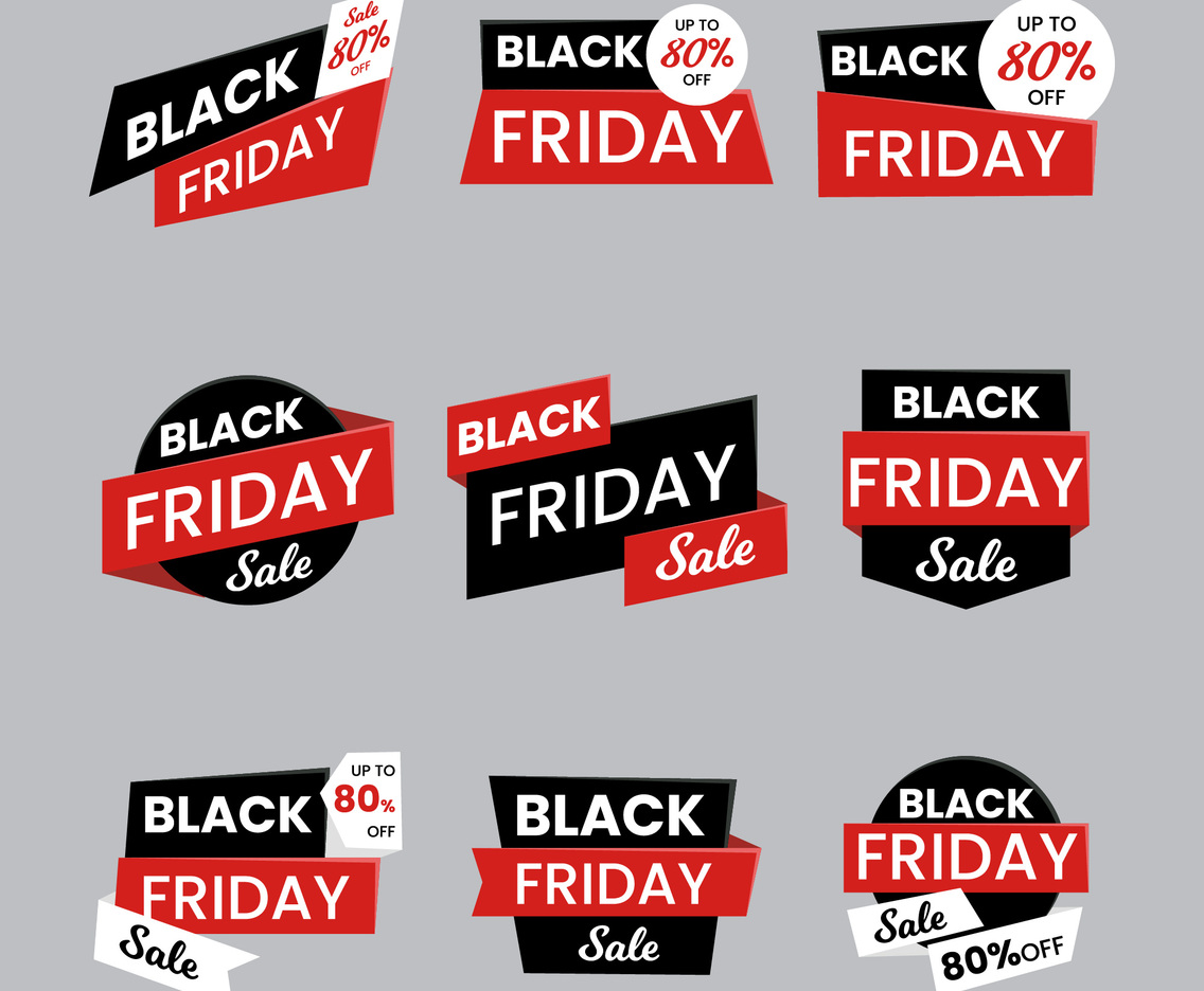 Abstract Black Friday Tag Collection