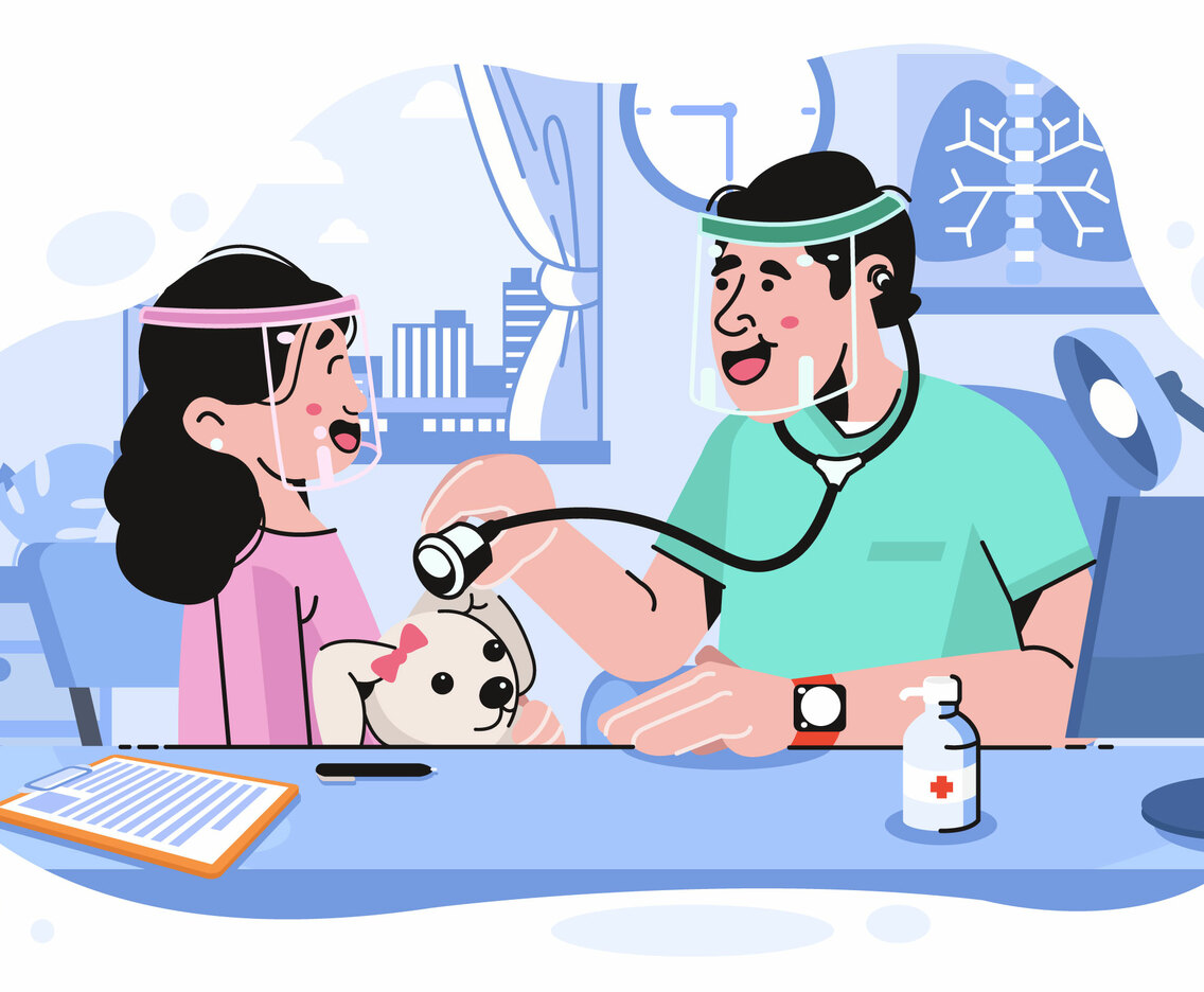Thank you health care officer illustration