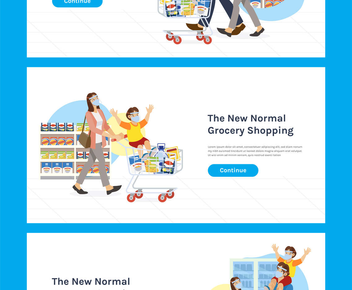 The New Normal Grocery Shopping Landing Page