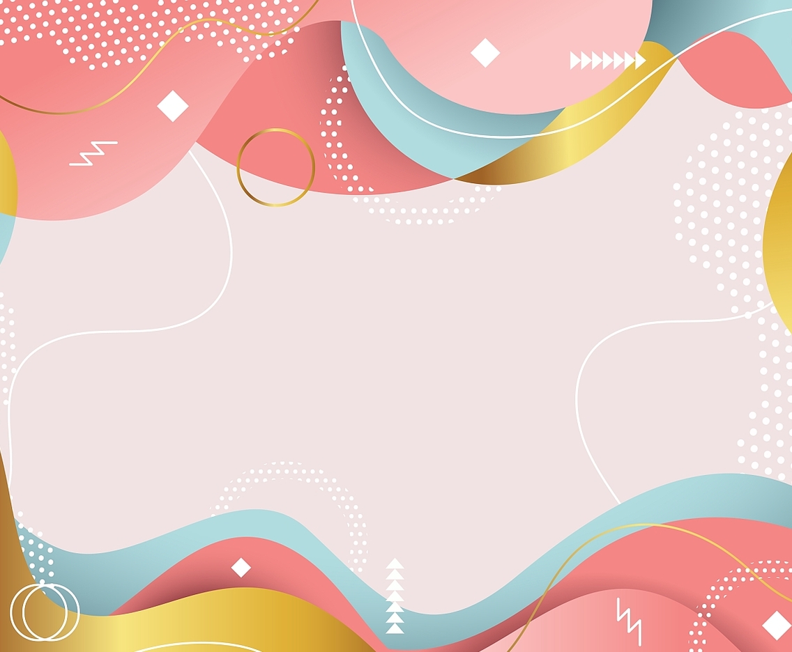Soft Colored Flat Abstract Memphis Background