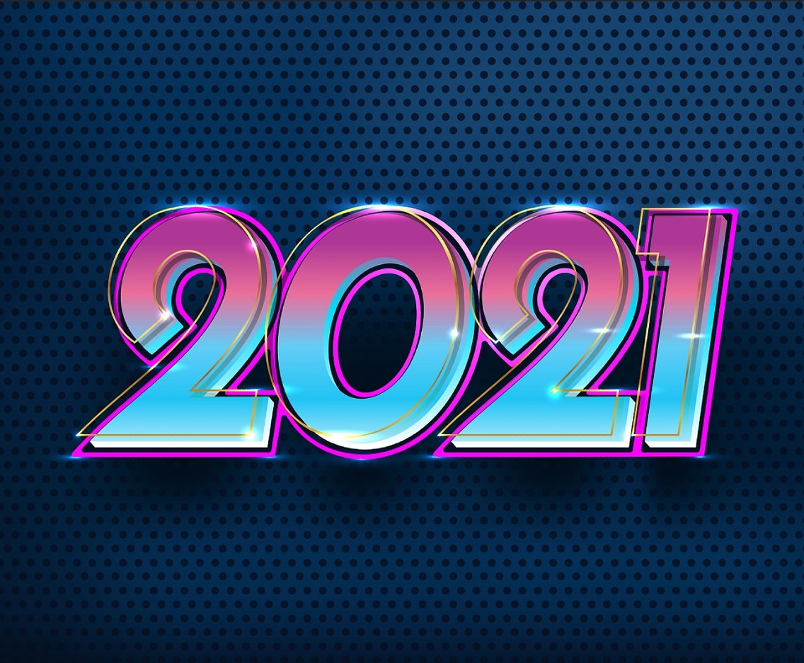 Futuristic Elegant Happy New Year 2021