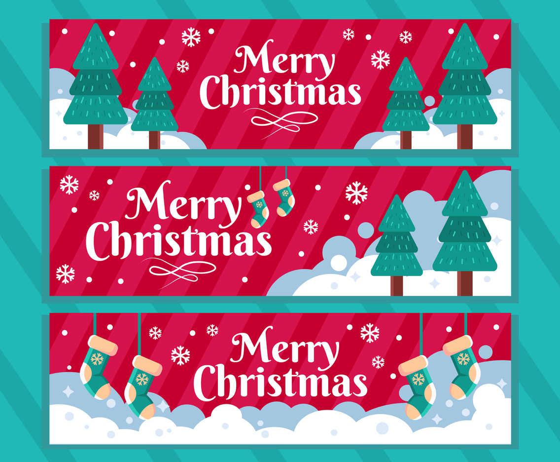 Fun Banner of Snow Christmas